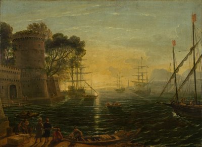 Hafen bei Sonnenuntergang von Claude Lorrain